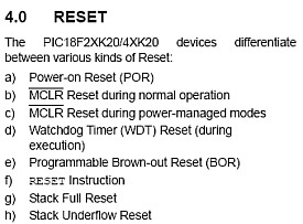 Reset Modes