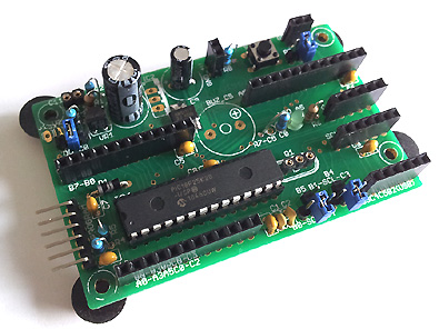 28PIC basis print als kit met de 18F25K20 en 3,3V regulator