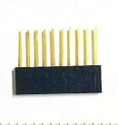 Pinheader 2.54mm  4x  10 pins Female Lange Pinnen