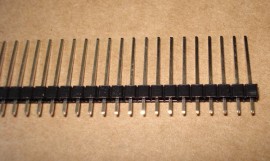 Pinheader 2.54mm 3 x 1x40 pins Recht Male 21mm